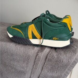 Lacoste Green and Yellow Athletic Sneakers